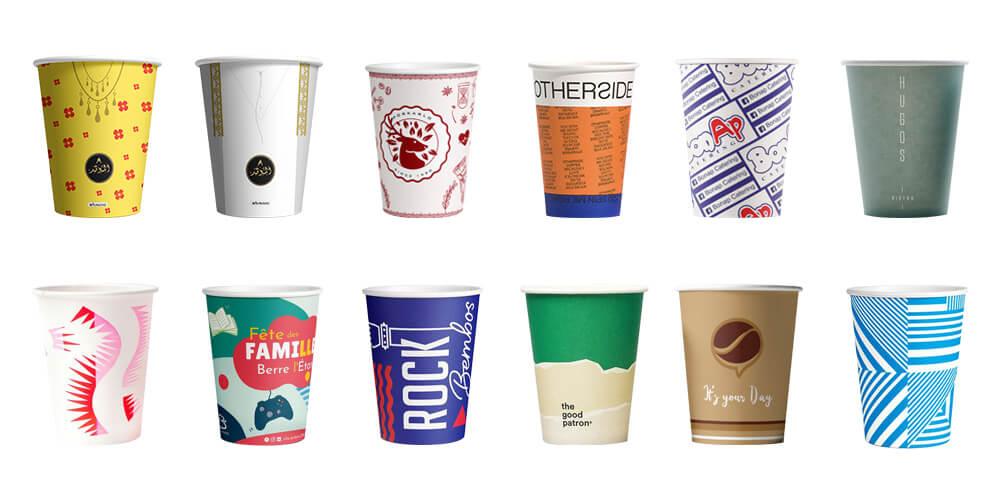 Single wall paper cup sample produced on the MYC-120 four servo tea cup machine