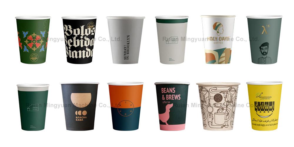 Single-wall paper coffee cup sample produced on the MYC-OCM100 simple model cup making machine