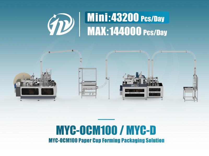 MYC-OCM100 Simple Model Paper Cup Machine and MYC-D Paper Cup Sleeve Machine Production Line